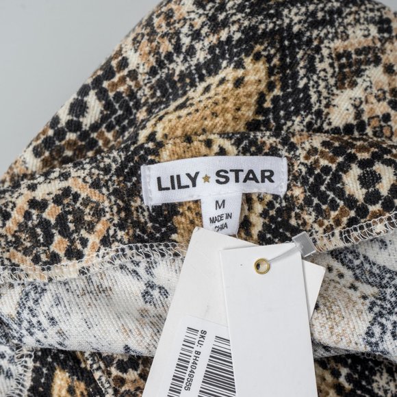 NWT LILY STAR SNAKE PRINT BUTTON UP SKIRT - M - Picture 4 of 4
